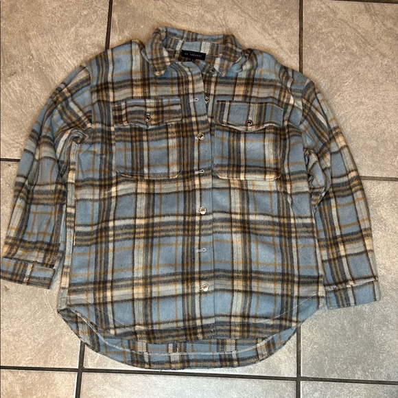 Other - Plaid Button-Up Shirt with Chest Pockets